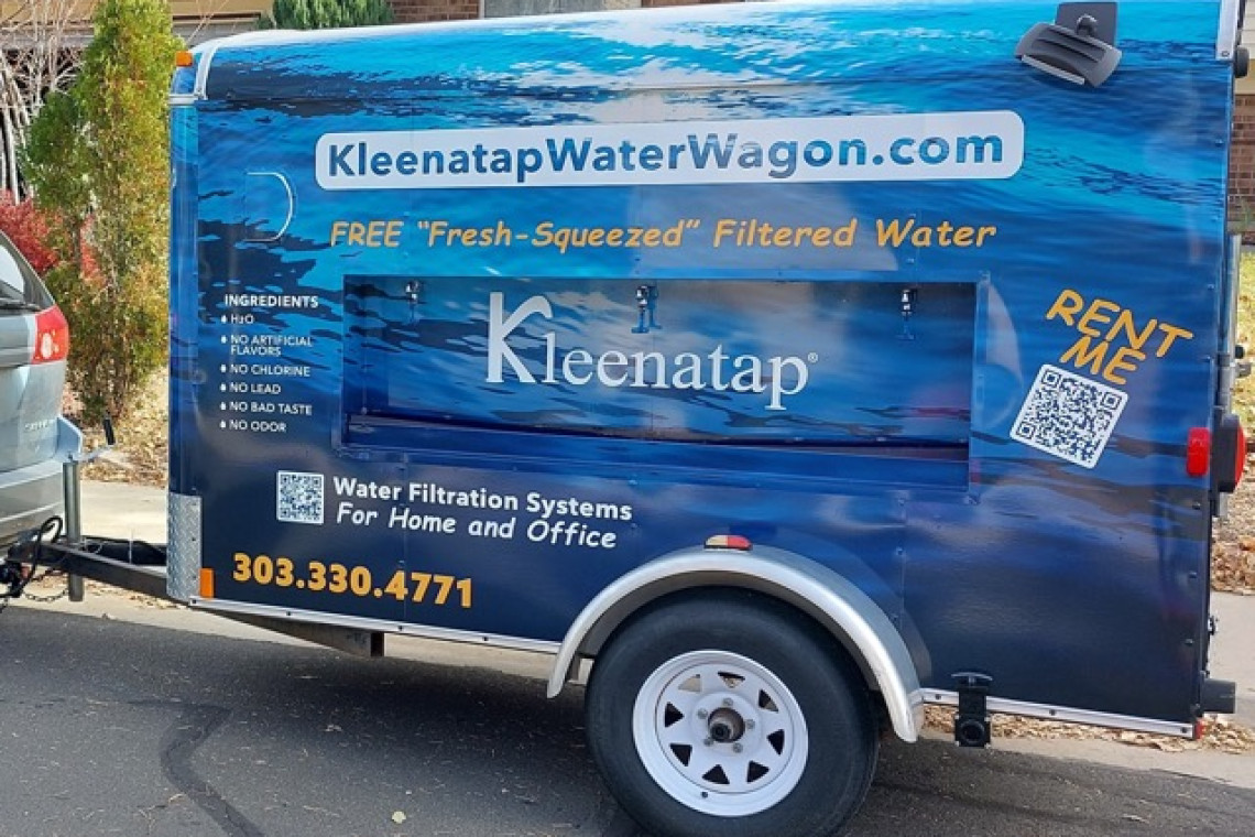 The Kleanatap Water Wagon ready for an event