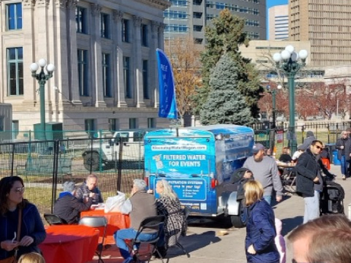 Kleanatap Water Wagon at a public event